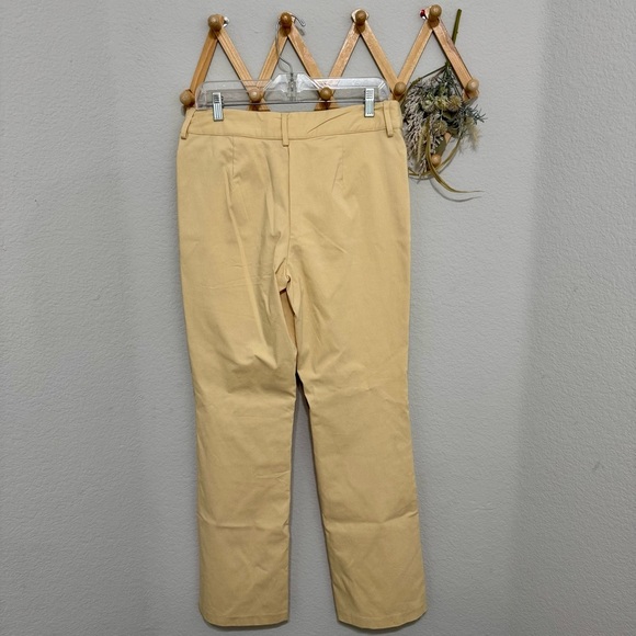 NWOT! Urban Outfitters Butter Yellow Straight Leg High Rise Trouser Pants Sz 10 - Picture 3 of 10